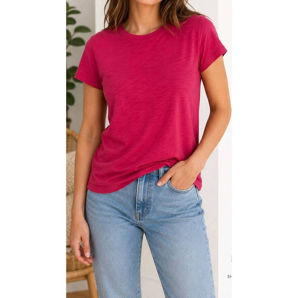 NEW RENUAR everyday ease cotton top in terracotta